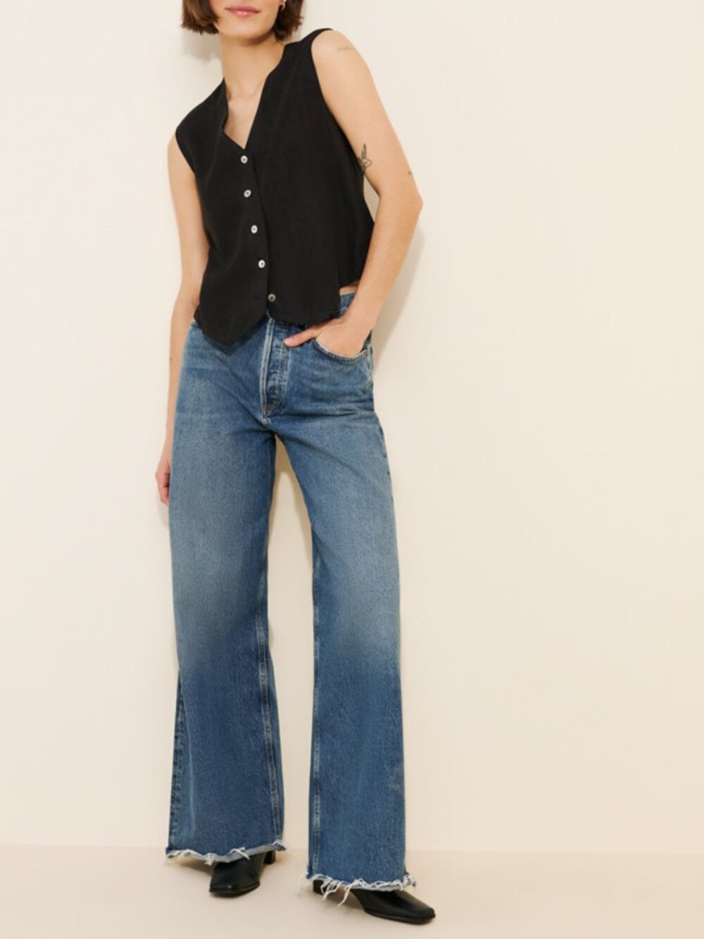 Agolde Dame Raw Hem Jeans